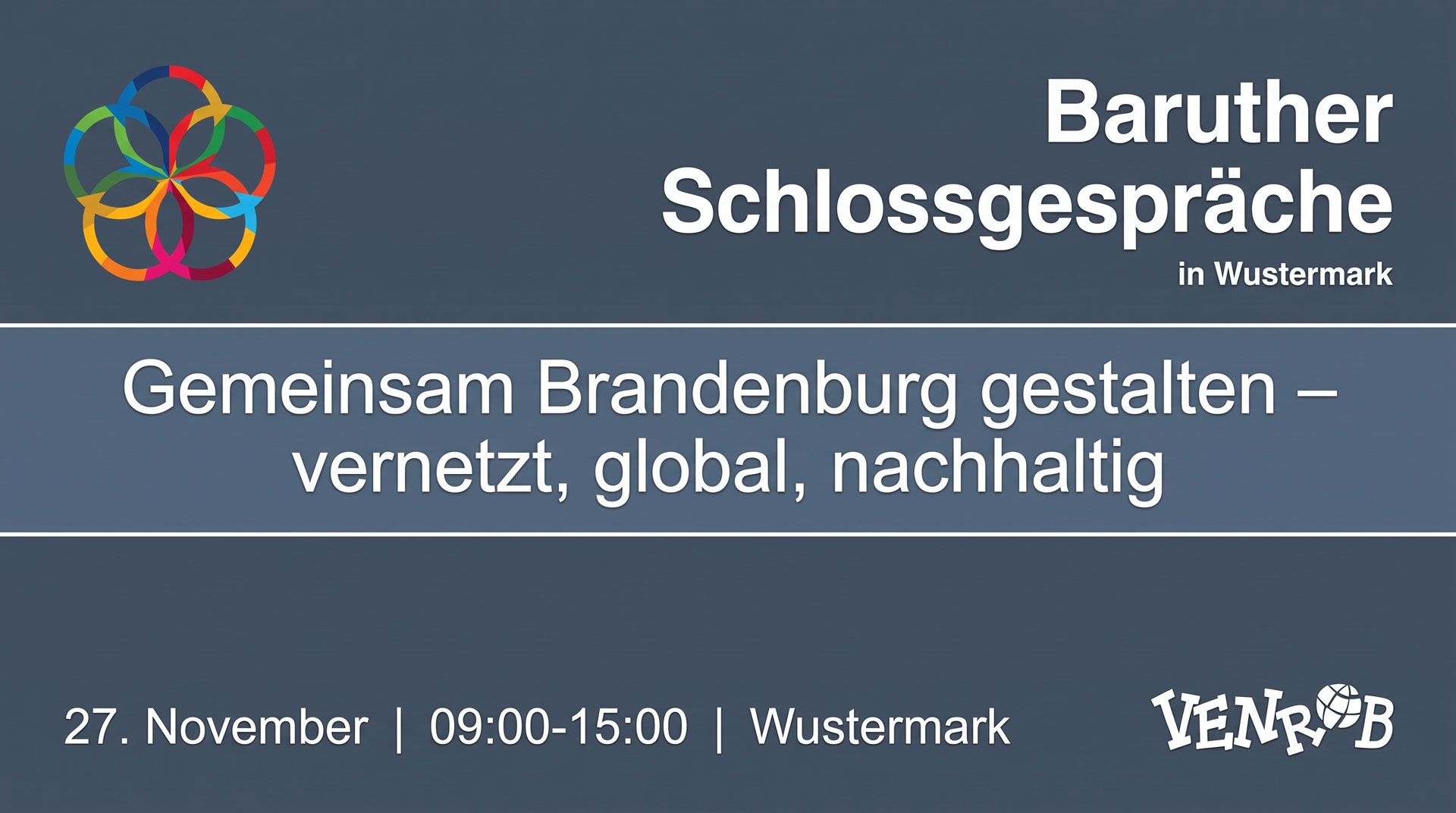 Baruther Schlossgespräche am 27. November 2026 in Wustermark – Gemeinsam Brandenburg gestalten